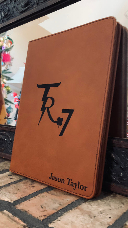 Personalized Zipper Portfolio with Notepad