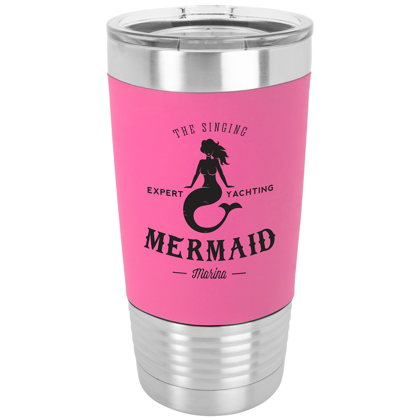 20 oz. Tumbler with Silicone Grip and Clear Lid