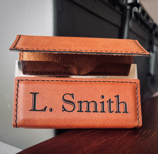 Hard Leather Business Card Holder