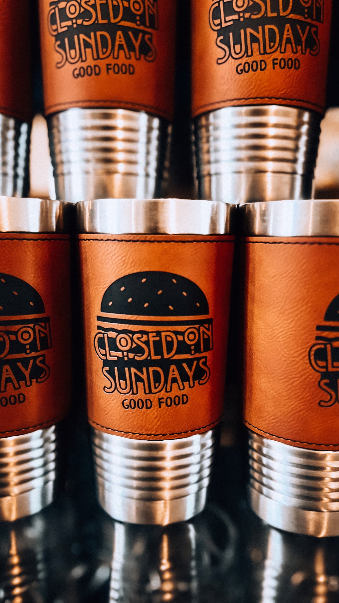 20 oz. Leather Wrapped Tumbler with Clear Lid