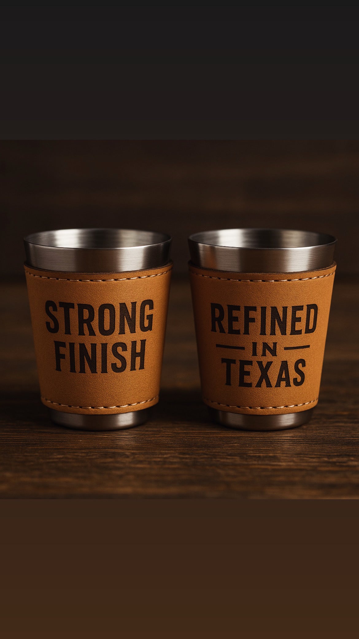 Leather Wrapped Shot Glass