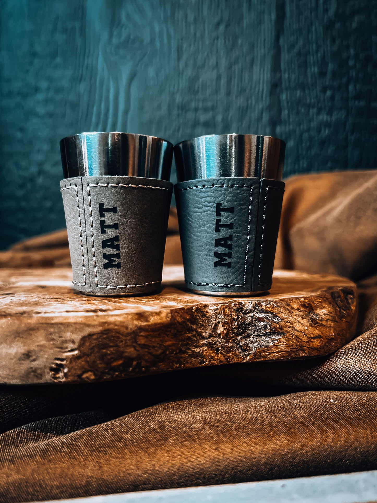 Leather Wrapped Shot Glass