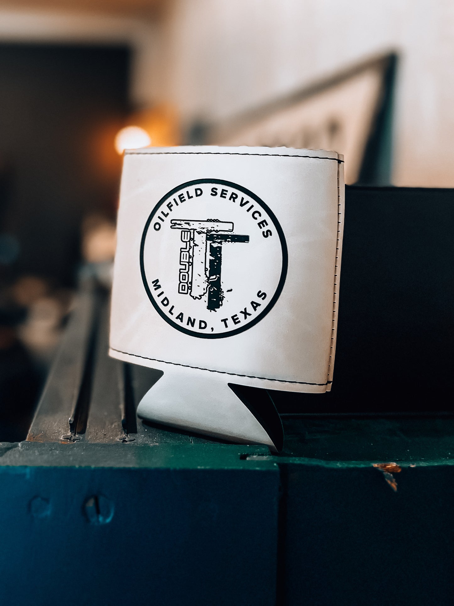 Heritage Collection Leather Koozie, Set of 5