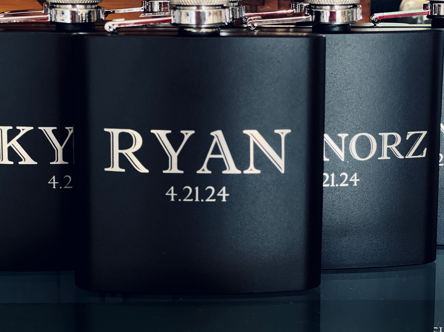 6 oz. Powder Coated Stainless Steel Flask