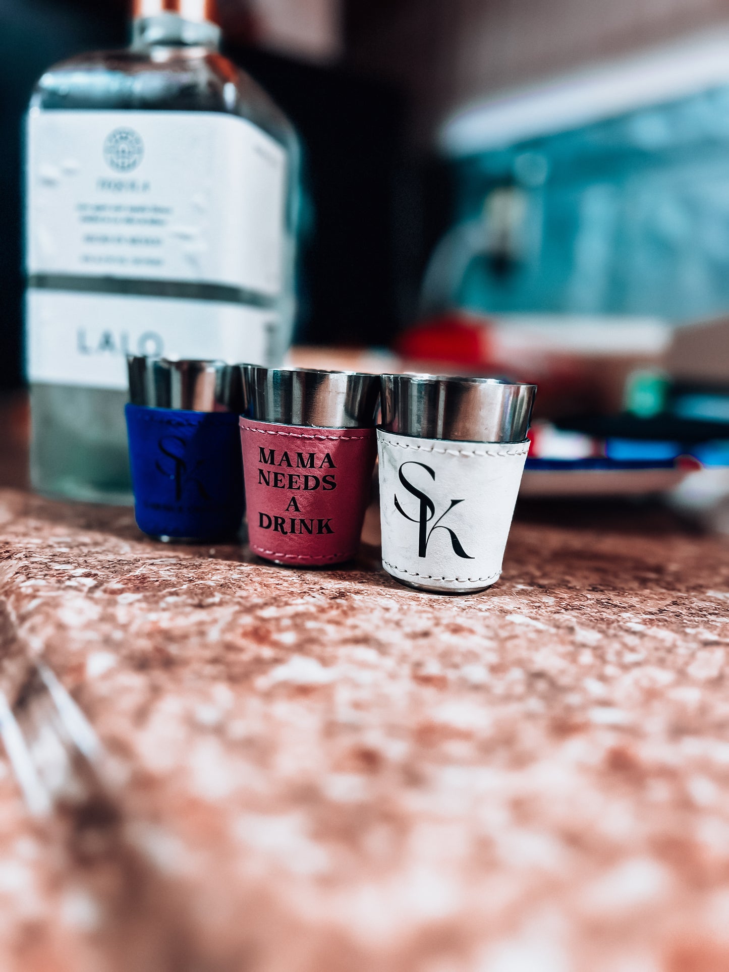 Leather Wrapped Shot Glass