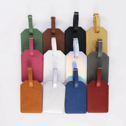 Luxury Travel Luggage Tag with Privacy Flap