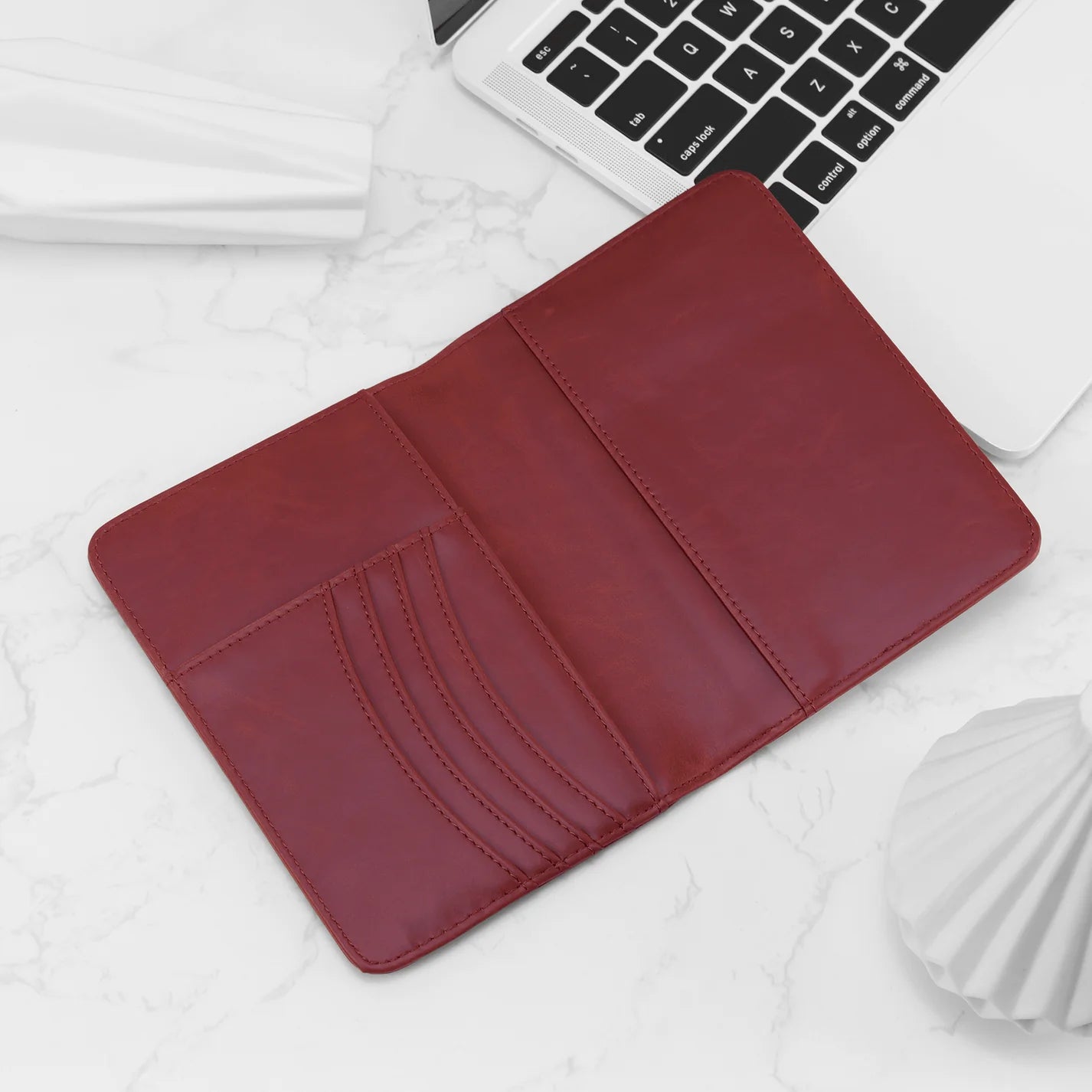 Luxury Travel Passport Holder with Card & Cash Slots