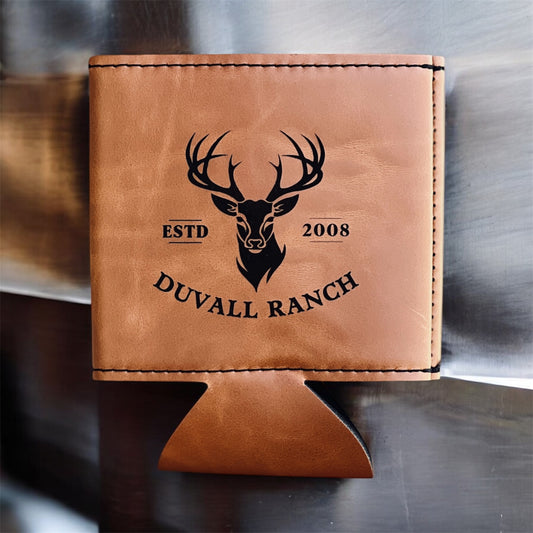 Heritage Collection Magnetic Leather Koozie - Set of 5