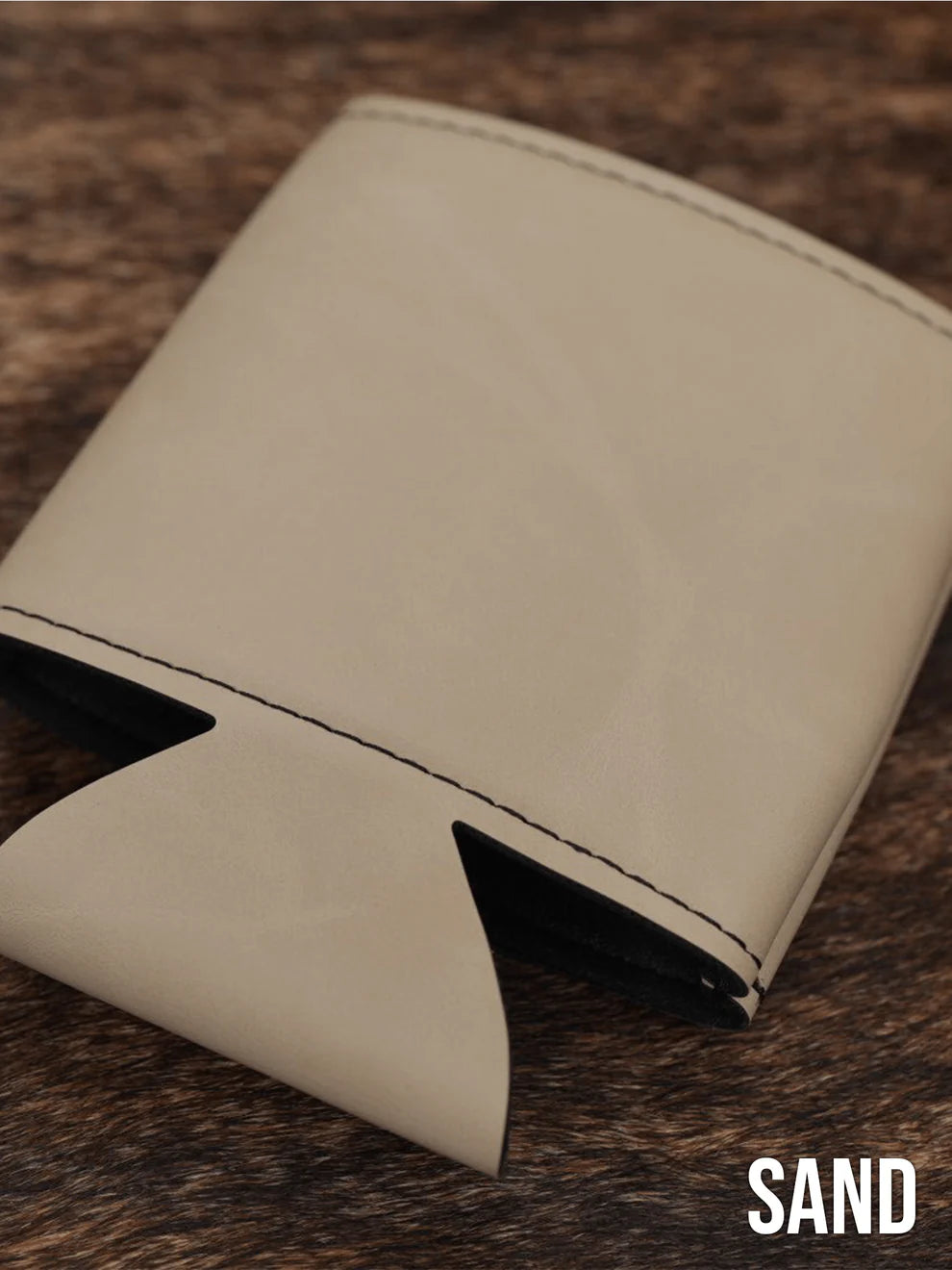 Heritage Collection Leather Koozie, Set of 5