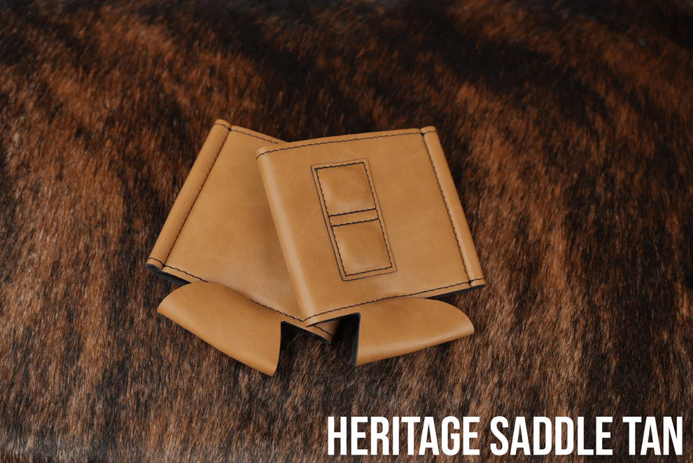 Heritage Collection Magnetic Leather Koozie - Set of 5