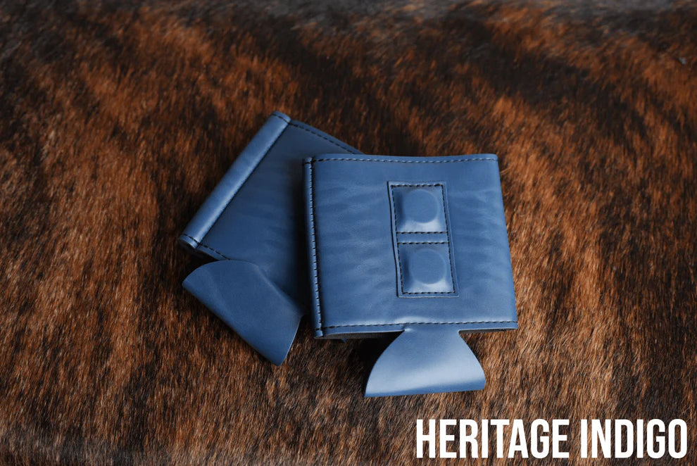 Heritage Collection Magnetic Leather Koozie - Set of 5