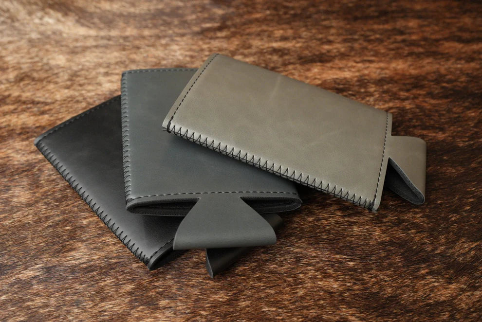 Heritage Collection Slim Leather Koozie, Set of 5
