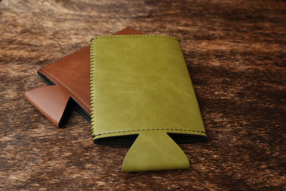 Heritage Collection Slim Leather Koozie, Set of 5