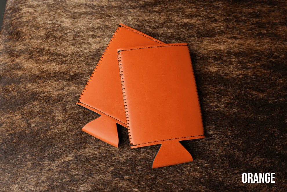 Heritage Collection Slim Leather Koozie, Set of 5