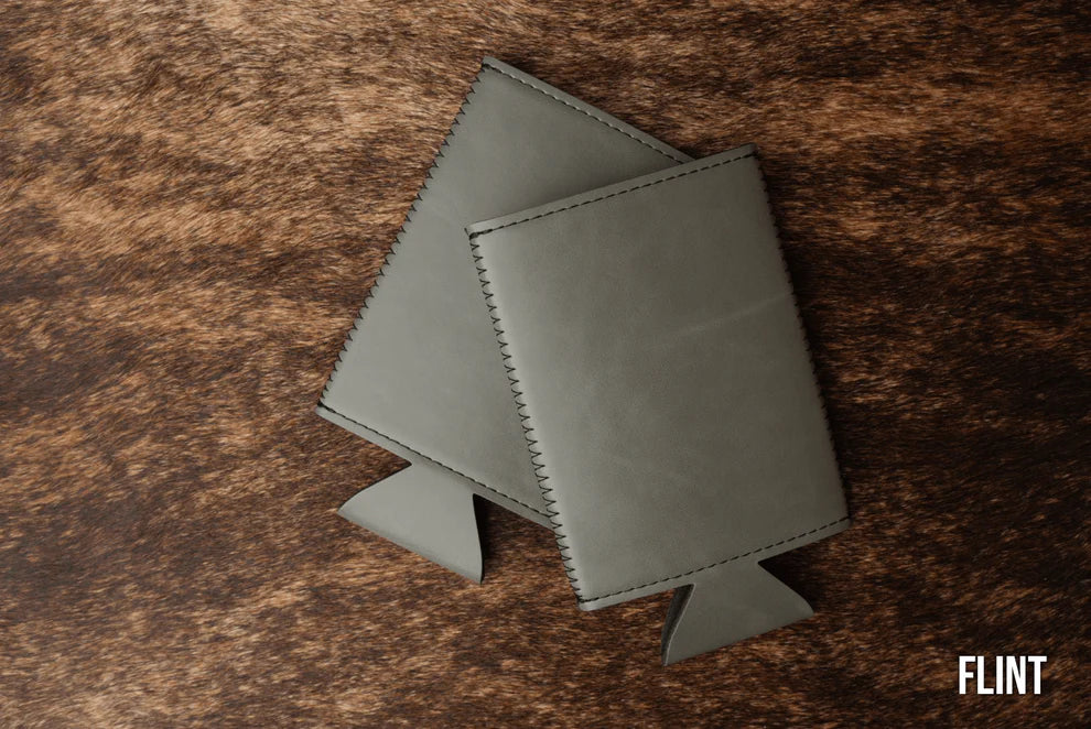 Heritage Collection Slim Leather Koozie, Set of 5