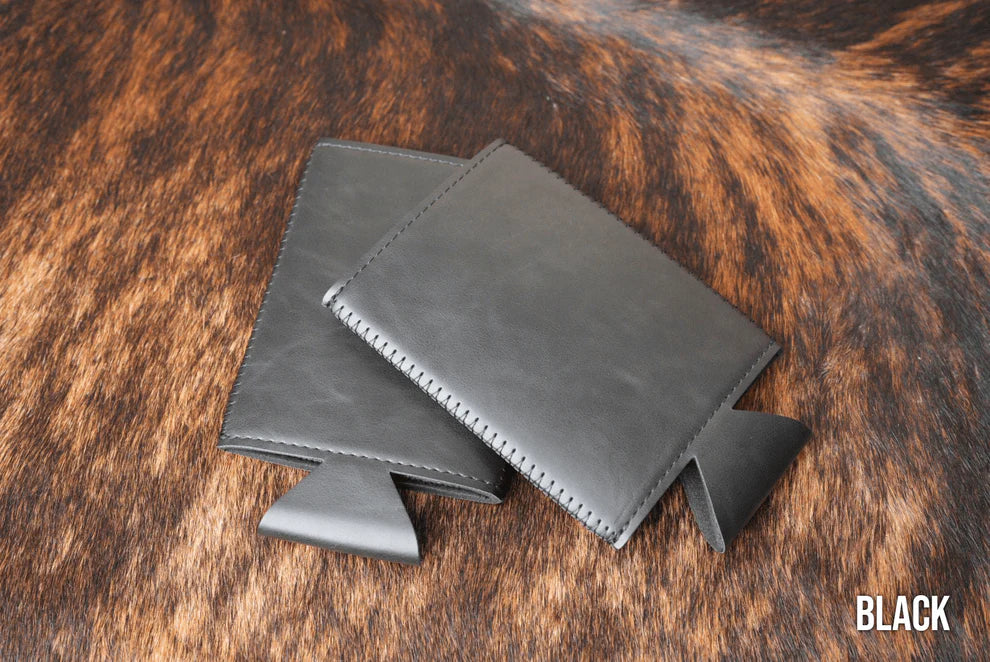 Heritage Collection Slim Leather Koozie, Set of 5