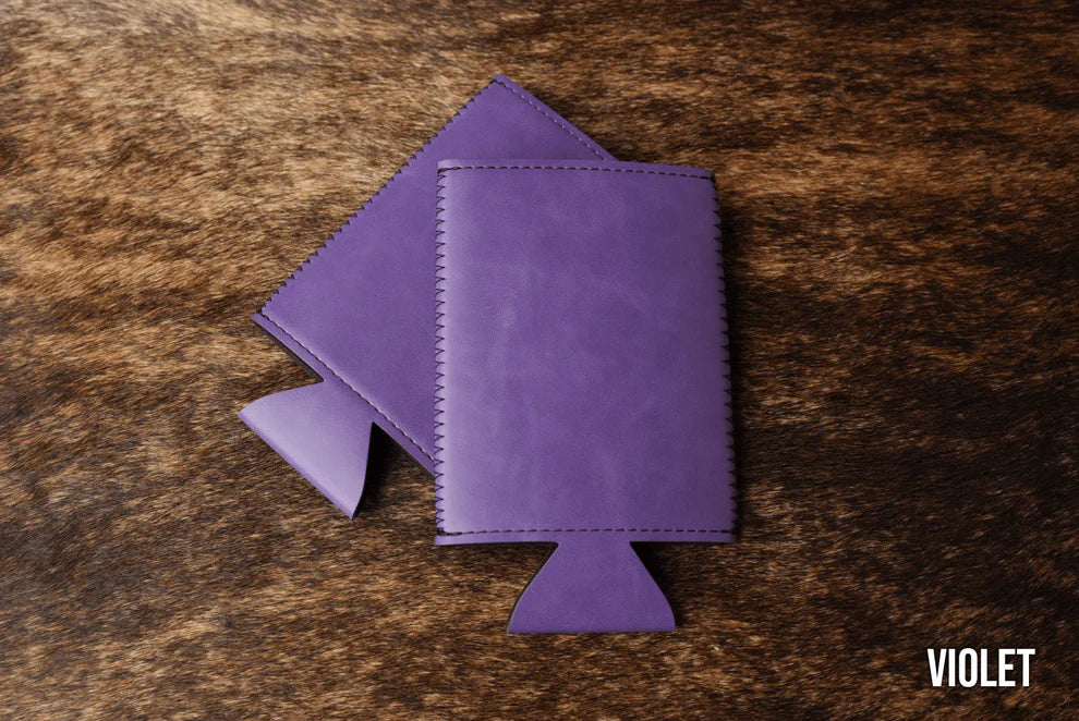 Heritage Collection Slim Leather Koozie, Set of 5