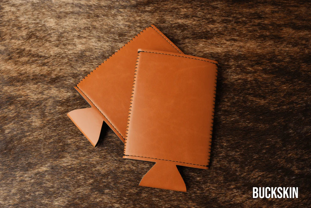 Heritage Collection Slim Leather Koozie, Set of 5