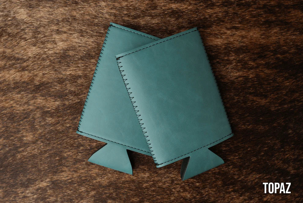 Heritage Collection Slim Leather Koozie, Set of 5