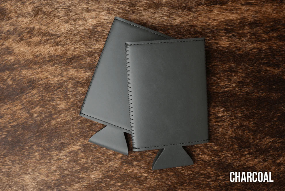 Heritage Collection Slim Leather Koozie, Set of 5