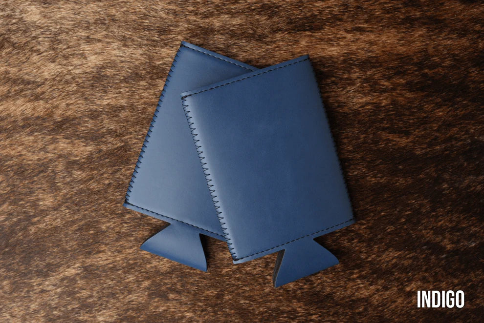 Heritage Collection Slim Leather Koozie, Set of 5