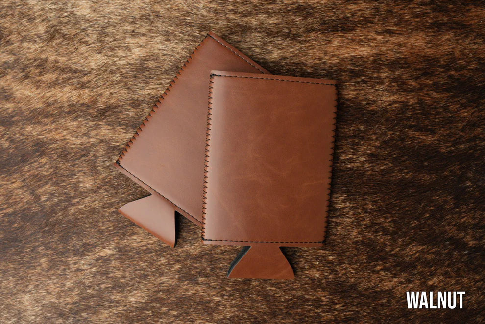 Heritage Collection Slim Leather Koozie, Set of 5