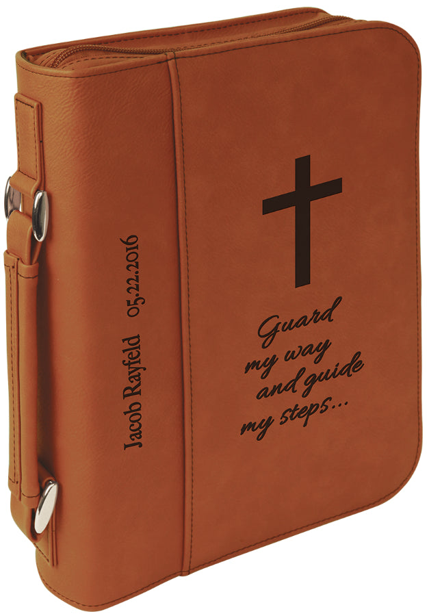 Personalized Book/Bible Cover with Handle & Zipper