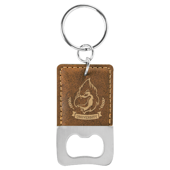 Personalized Rectangle Keychain with Bottle Opener
