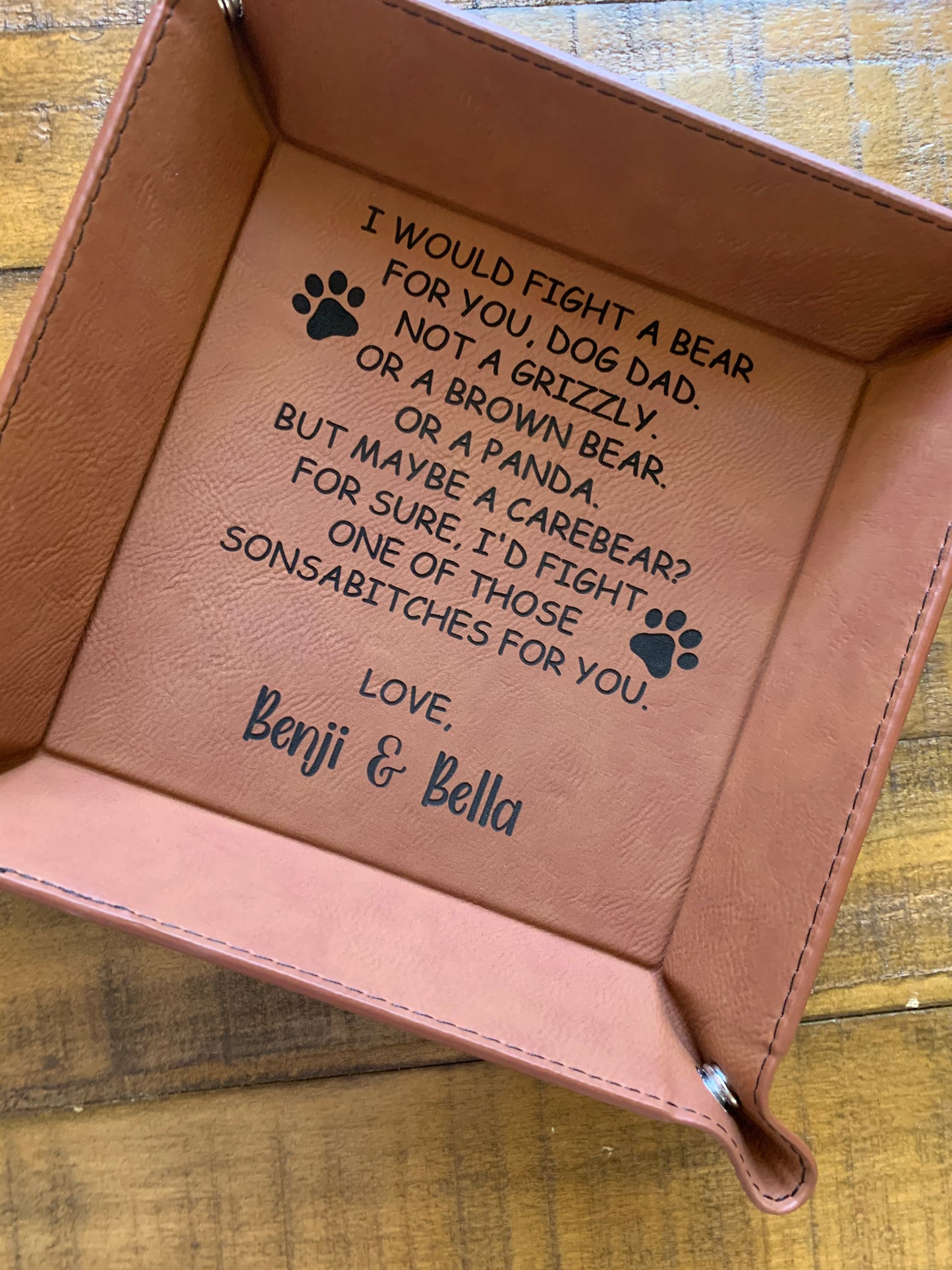Personalized Valet Tray with Snaps