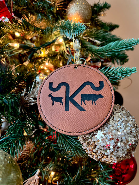 Personalized Leather Ornament