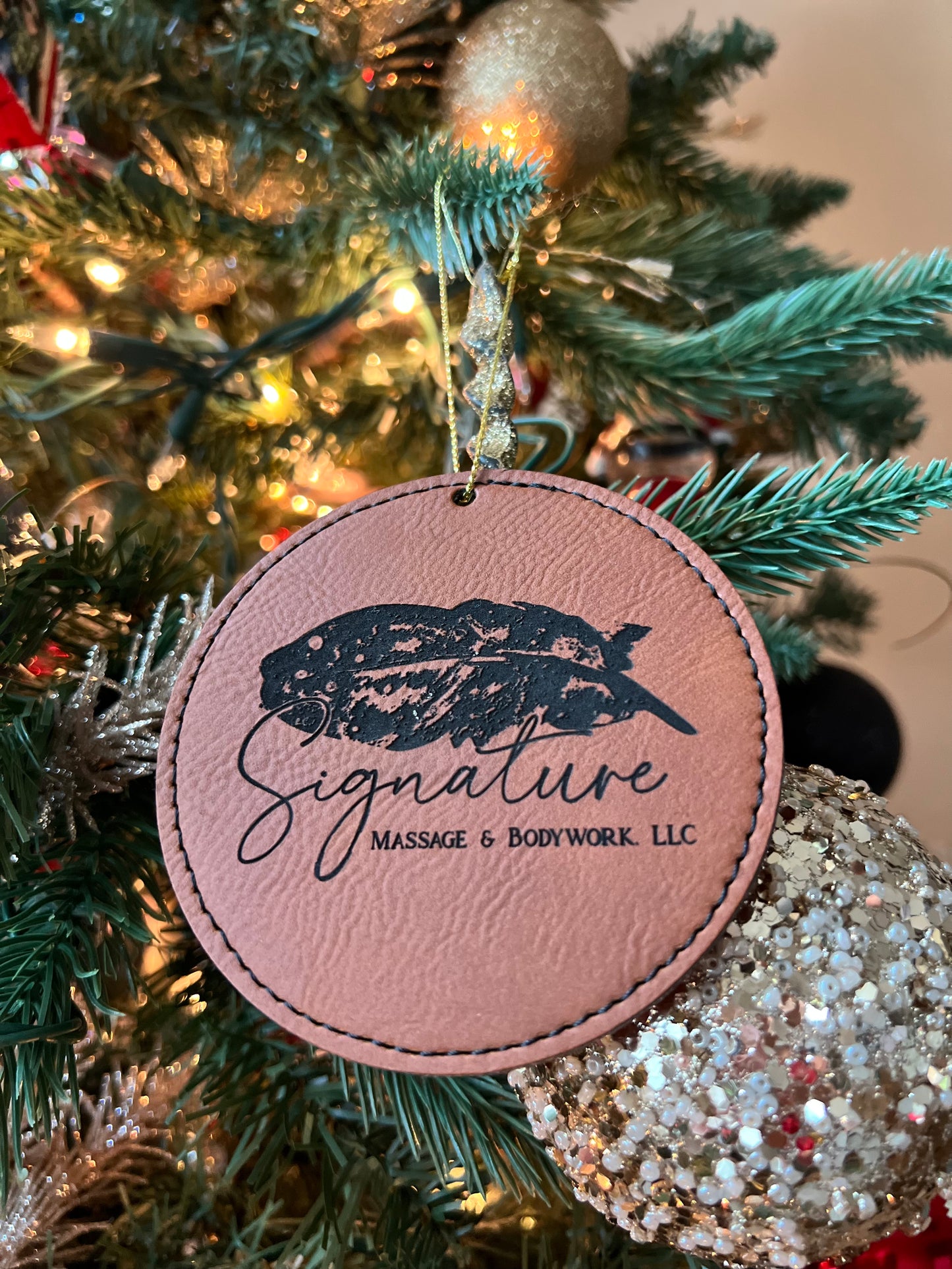 Personalized Leather Ornament