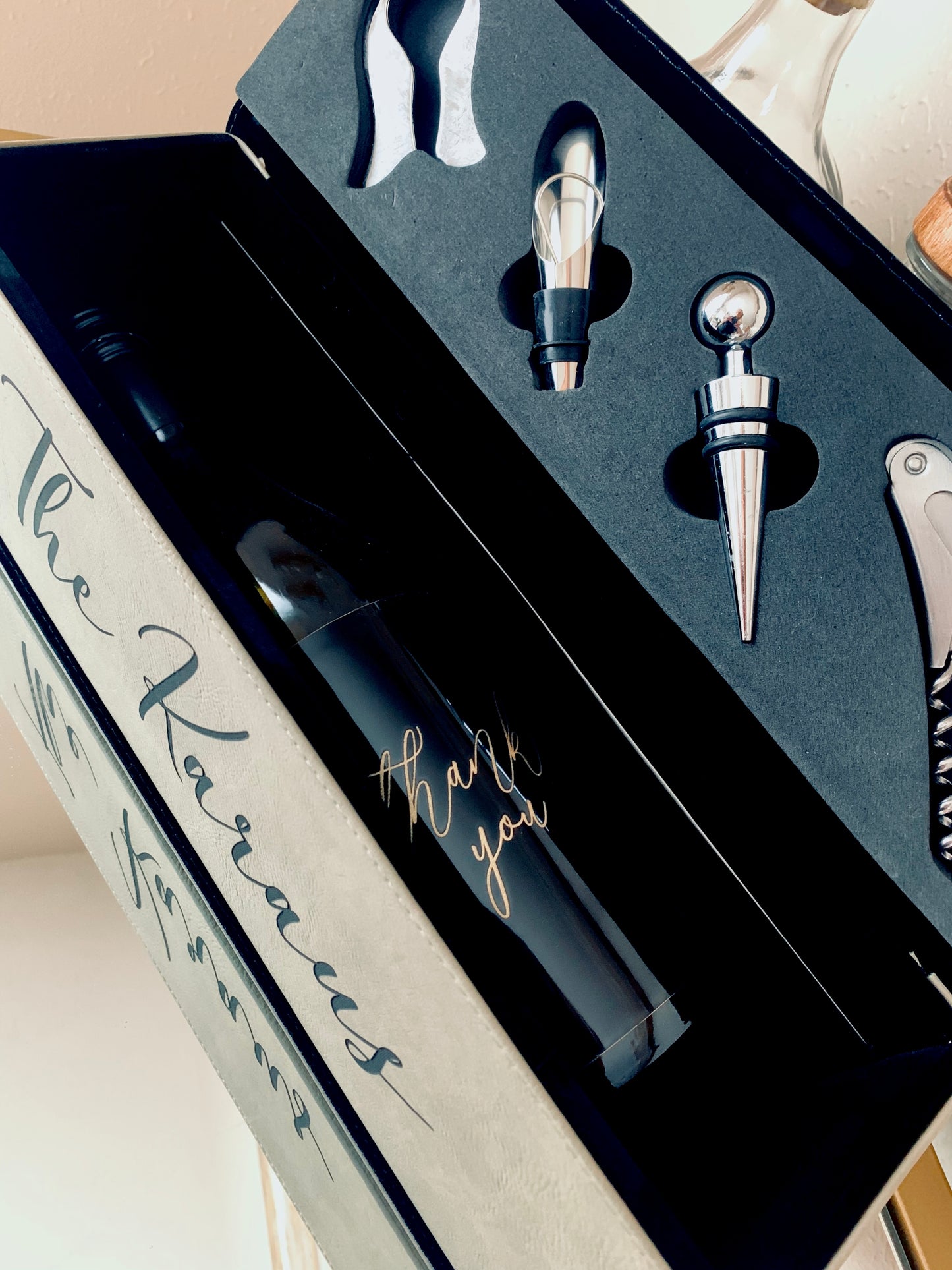 Personalized Wine Box with Tools